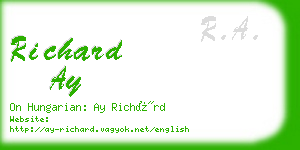 richard ay business card